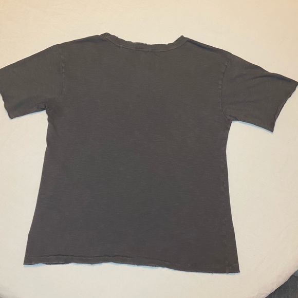 7 For All Mankind Grey Distressed T-Shirt - Picture 3 of 3
